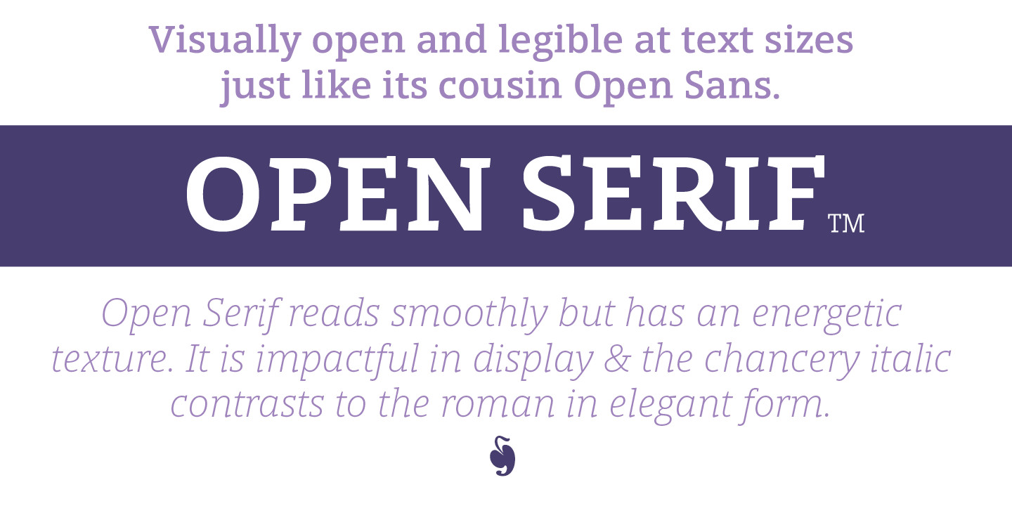 Пример шрифта Open Serif